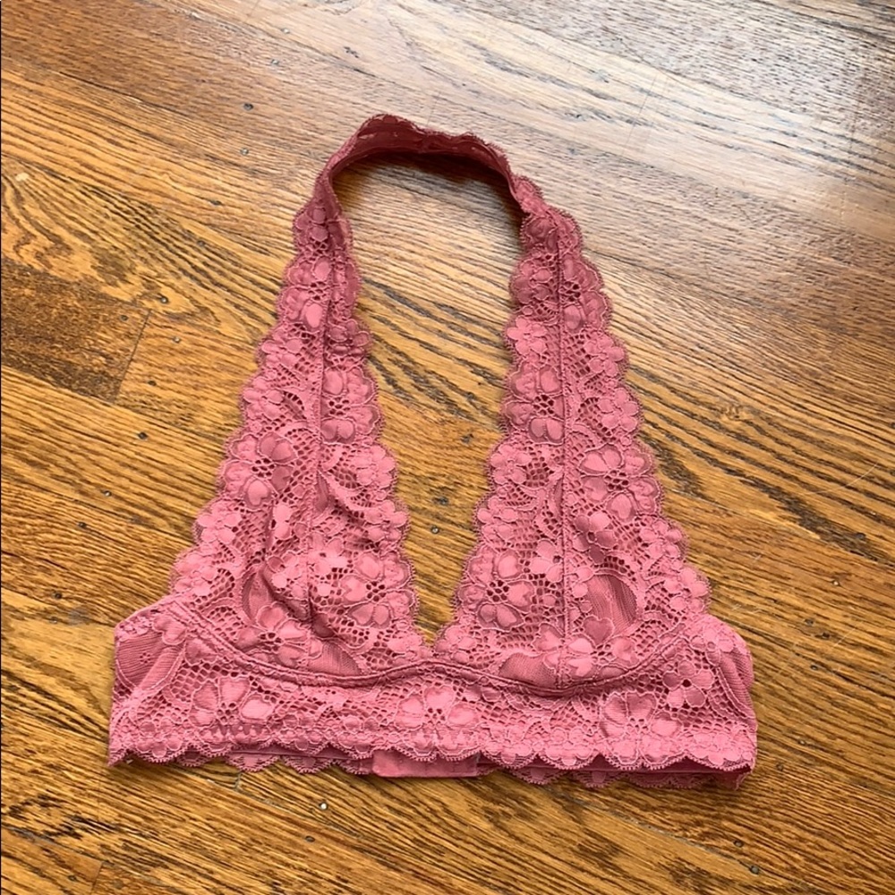 Free People lace halter bra